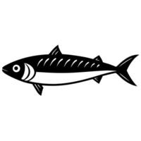 Artistic Mackerel Fish Silhouette Drawing Free to Use vector