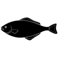 Simple halibut artwork for creative ocean illustrations vector