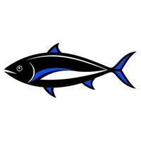 Minimalistic tuna fish art perfect for aquatic and ocean vector