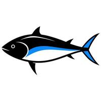 Clean and modern tuna fish silhouette for ocean-inspired vector