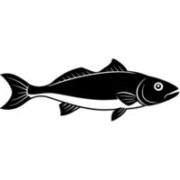 Unique haddock fish silhouette ideal for ocean artwork vector