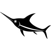 Unique swordfish line art illustration for digital projects vector