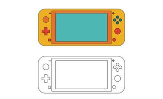 Illustration game stick unique design with blank background vector