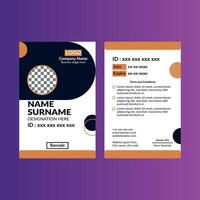 Modern ID Badge Design. Creative Template Display for Promotional Campaigns. vector