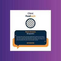Modern Client Testimonial Design. Creative Template Display for Promotional Campaigns. vector