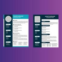 Modern Resume Design in Bundle. Creative Template Display for Promotional Campaign. vector