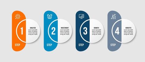 Infographic business 4 steps presentation. vector