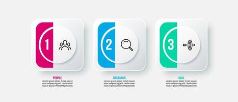Modern square infographic template design. vector