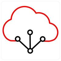 Cloud connectivity and cloud icon concept vector