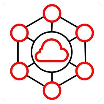 nube conexión y datos icono concepto vector