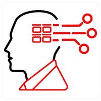 Technology and brain icon concept vector