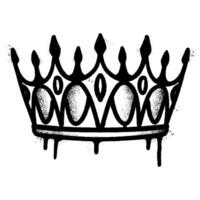 graffiti spray crown isolated on white background vector