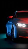 3D rendered vertical of a car headlamp and indicators blinking in the dark, featuring a smooth zoom animation. Perfectly suited as a dynamic wallpaper or unlock screen animation for smartphones. video