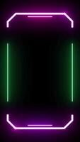 Glowing neon frame futuristic high tech HUD interface hologram element video