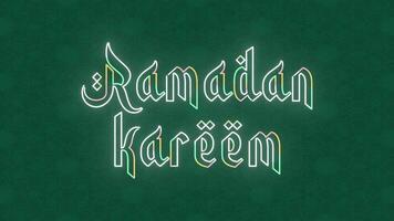 Ramadan Kareem Text Animation Background. Outline Text Effect. video