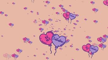 Valentine's day Heart Shape Animated Background. Particle Effect Animation. video
