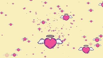 Valentine's Day Heart Shape Animation. Particle Effect Animation Background. video