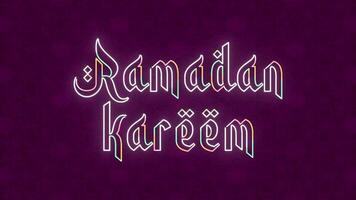 Ramadan Kareem Animated Text Background. Holy Ramadan Text Effect Animation, video