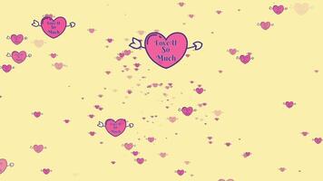 Valentine's Day Particle Effect Background. Happy Valentine's Day Animation Background. video