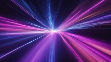 Animated Abstract light streaks converge at the center, creating a vibrant, dynamic energy burst. A mesmerizing display of purple, pink, and blue hues radiate outwards. video
