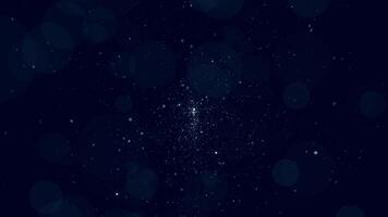 Motion Graphics Abstract swirling particles form a mesmerizing nebula in deep space, with a bright core radiating light and energy. The image evokes a sense of mystery, wonder, and cosmic vastness. video