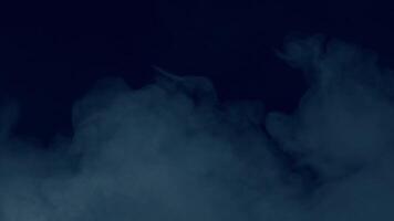 Motion Graphics Ethereal Smoke A captivating abstract image featuring ethereal wisps of smoke swirling against a backdrop of deep blue, inviting a sense of mystery and intrigue. video