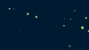 Motion graphics Celestial Dust Shimmering particles of light, reminiscent of distant stars or fireflies, drift gently across a deep navy blue backdrop, creating a serene and magical atmosphere. video