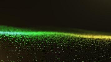 Green and Yellow Particle Wave Background video