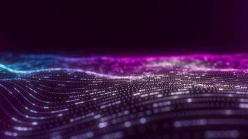 Dynamic Blue and Pink Particle Wave Background video