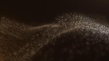 Abstract Golden Particle Flow in Dynamic Motion with Warm Shimmering Glow video