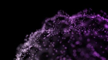 Elegant Purple and White Particle Flow in Abstract Motion video