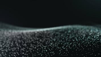Minimalist White Particle Wave on Dark Background video