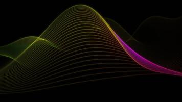 Glowing Abstract Wave with Yellow and Magenta Highlights video