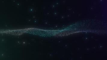 Abstract Blue and White Particle Wave Animation video
