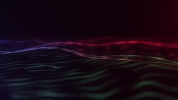 Vibrant Flowing Digital Particle Wave Animation video