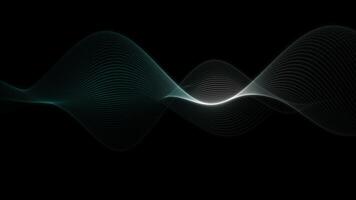 Elegant Flowing Waves with Subtle Gradient on Black Background video