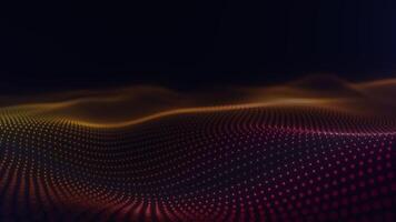 Dynamic Gradient Wave of Golden and Red Particles video