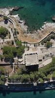 Castle In Island Overhead View video