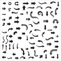 Turning arrows icon set. Rotating or direction arrows symbol signs vector