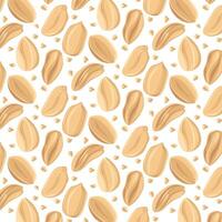 Seamless pattern peanuts. For design projects, food packaging, advertising, or creating educational materials, ideal for use in food-related branding, health-conscious products vector