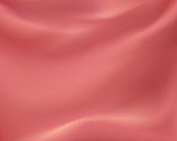 Close-up texture of smooth red silk material. Coral red background with smooth texture of fabric close-up. The texture of the textile pattern. 3D illustration. vector