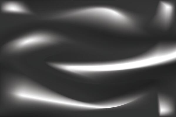 Light splash wavy shape smooth black background. Realistic texture 3D illustration design.