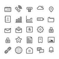 Outline Mobile, Desktop Icon Collection vector