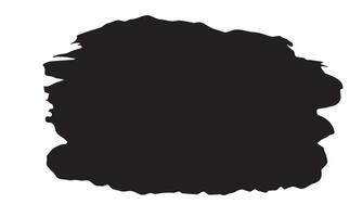 black brush stroke of texture paint, abstract grunge shape on white background vector