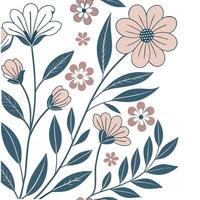 Botanical Garden Tile Pattern Diverse Plants for Lush Interiors vector