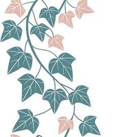 Ivy Seamless Tile Pattern Natural Greens for Serene Spaces vector