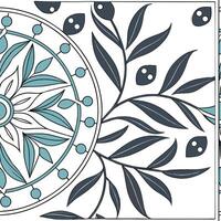 A decorative pattern with leaves and flowers vector