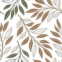 A seamless pattern with leaves vector