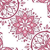 Seamless pattern with flowers and leaves vector