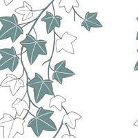 A seamless pattern of leaves and vines vector